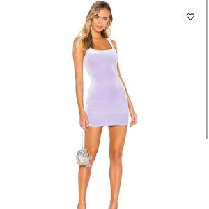 Superdown Jenny square neck lavender dress size small